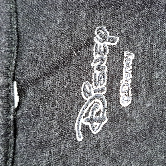 Disney Mickey Mouse Faux Distressed Dark Heather Grey Graphic Tee VG+ M - Picture 5 of 6